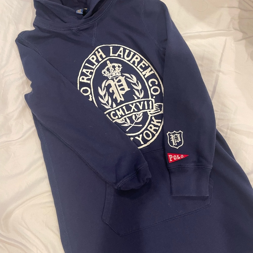 Ralph Lauren Girls Hoodie Dress Size 8-10